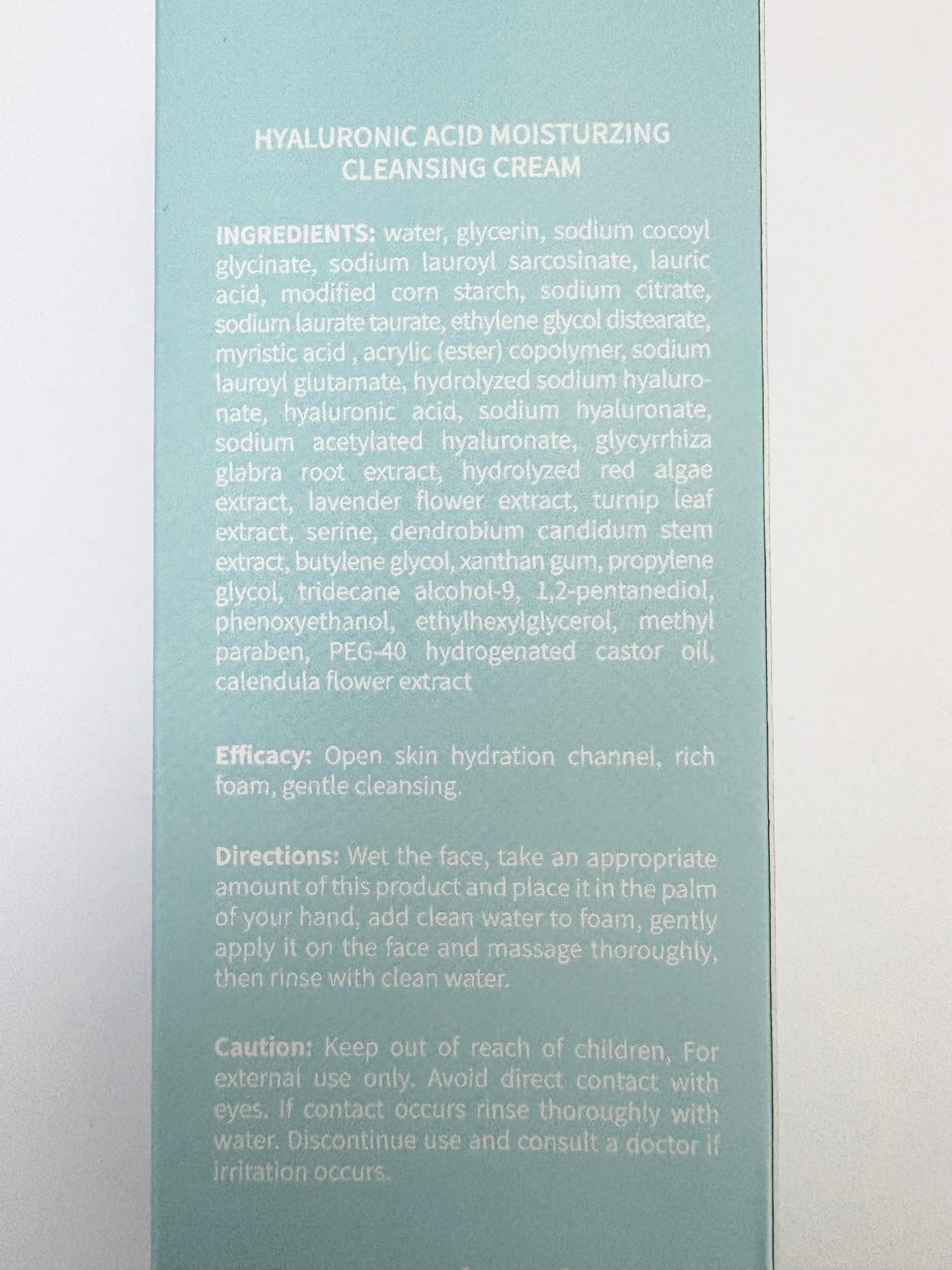 Vain’s Unisex Hyaluronic Acid Cleanser