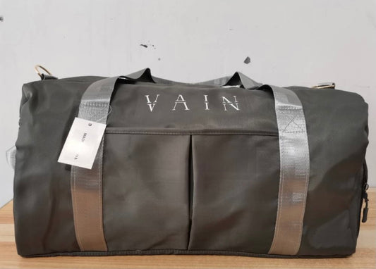 Gray Unisex Travel Duffle Bag